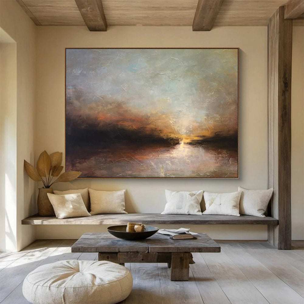 evening scenic abstract canvas design 6